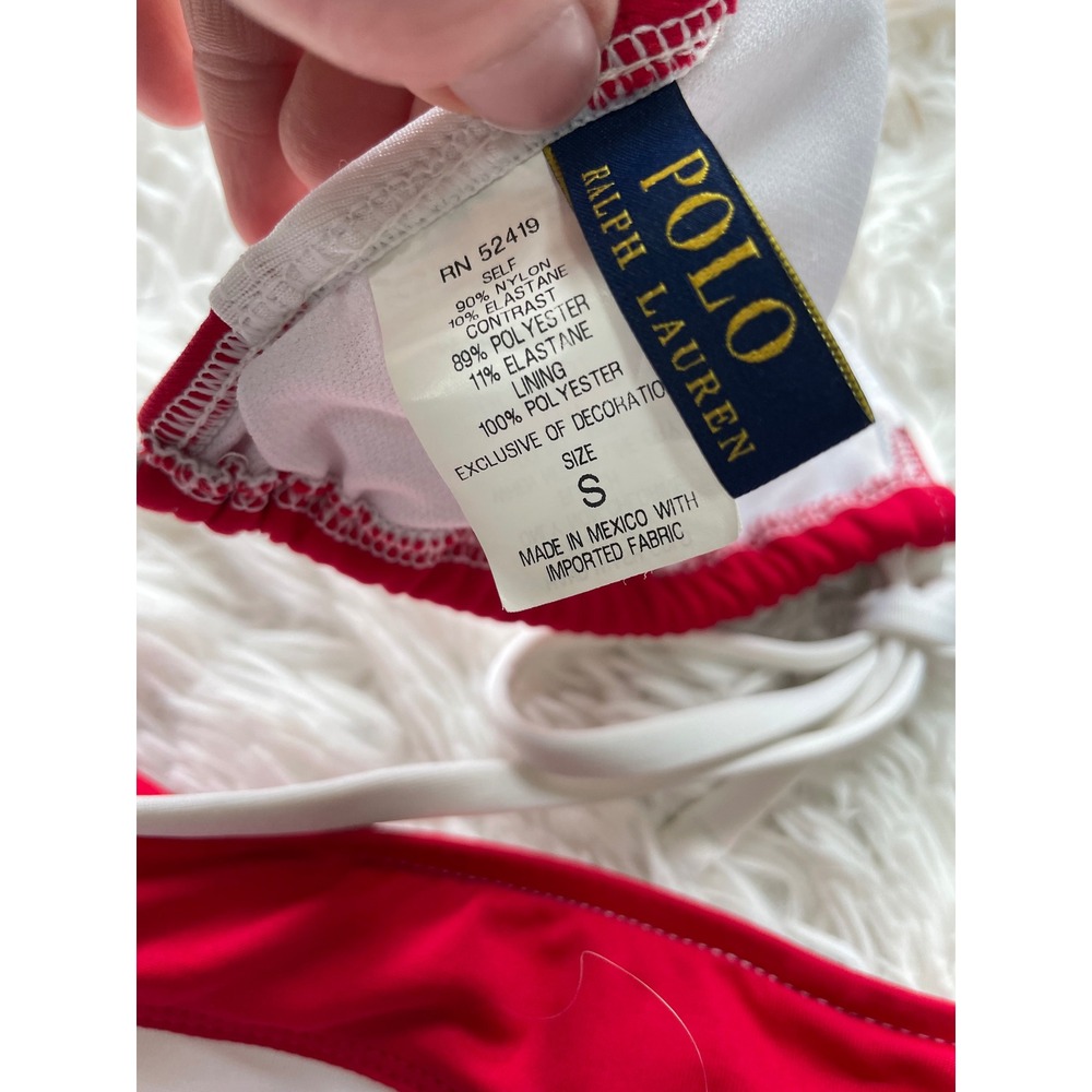 Polo by Ralph Lauren Red White and Blue American Flag Triangle Bikini - Picture 6 of 9